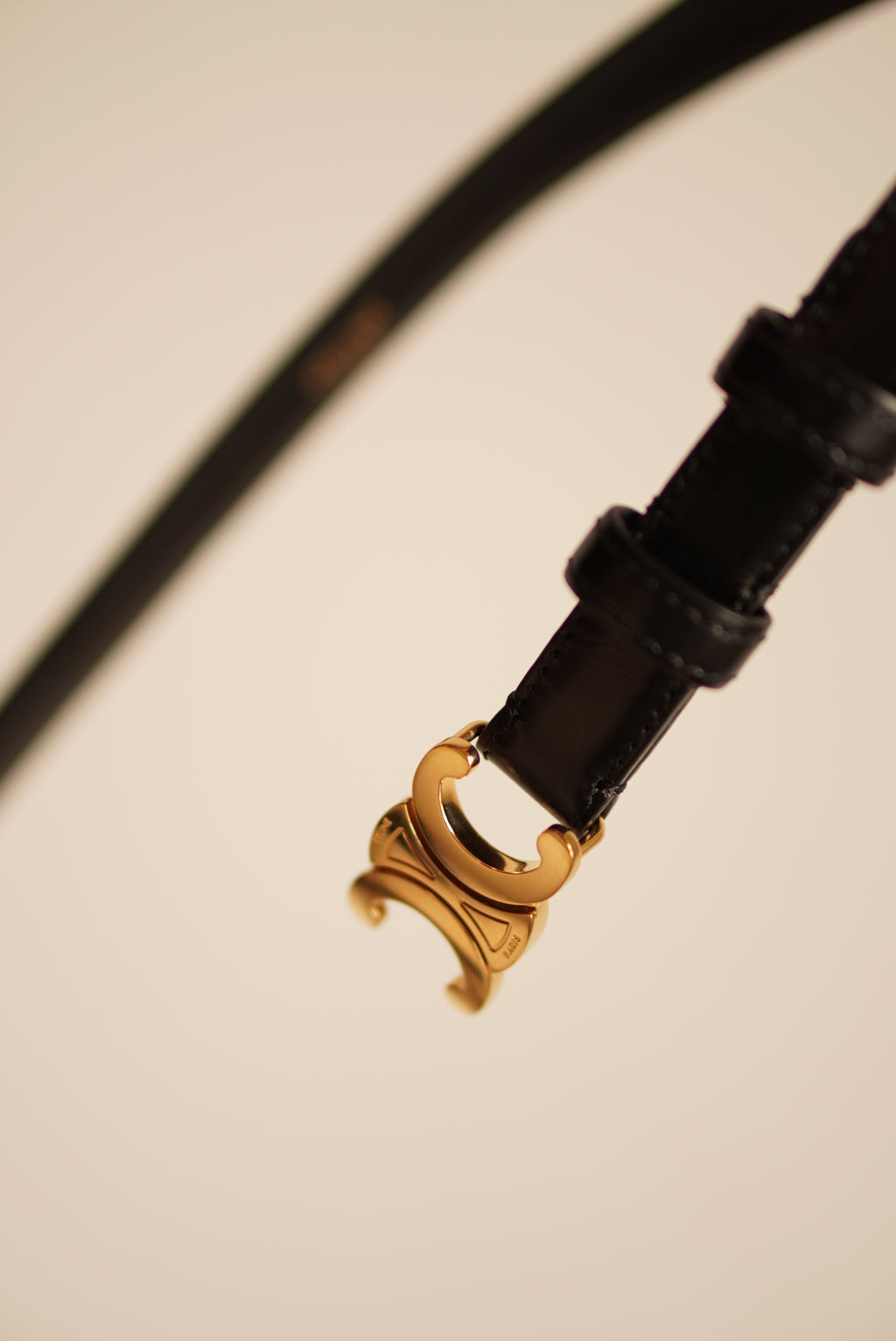 CELINE TRIOMPHE BELT SMALL | BLACK