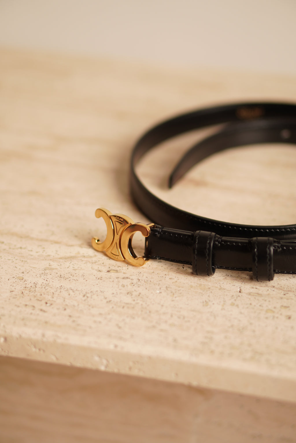 CELINE TRIOMPHE BELT SMALL | BLACK