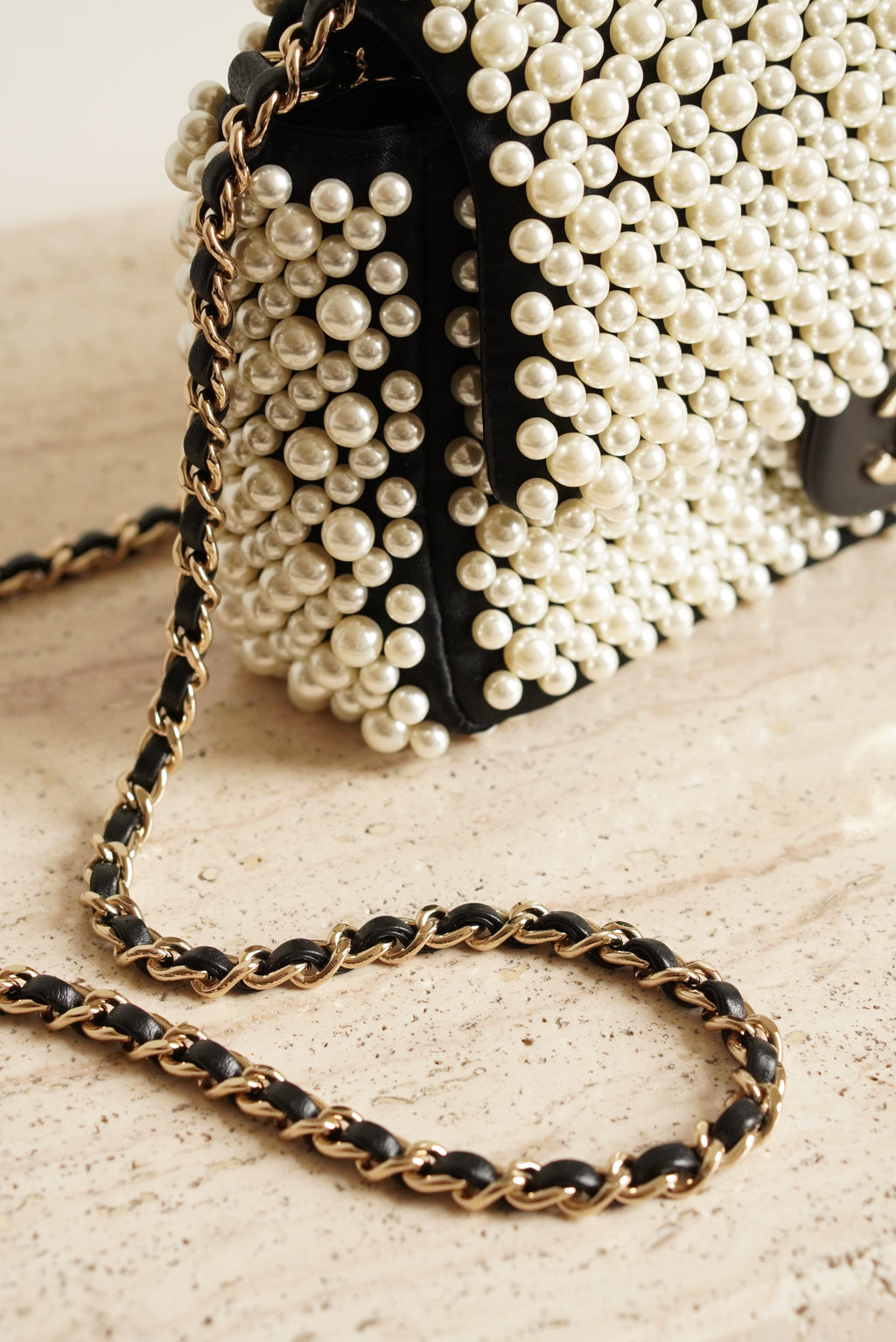 CHANEL 19S PEARL MINI RECTANGULAR