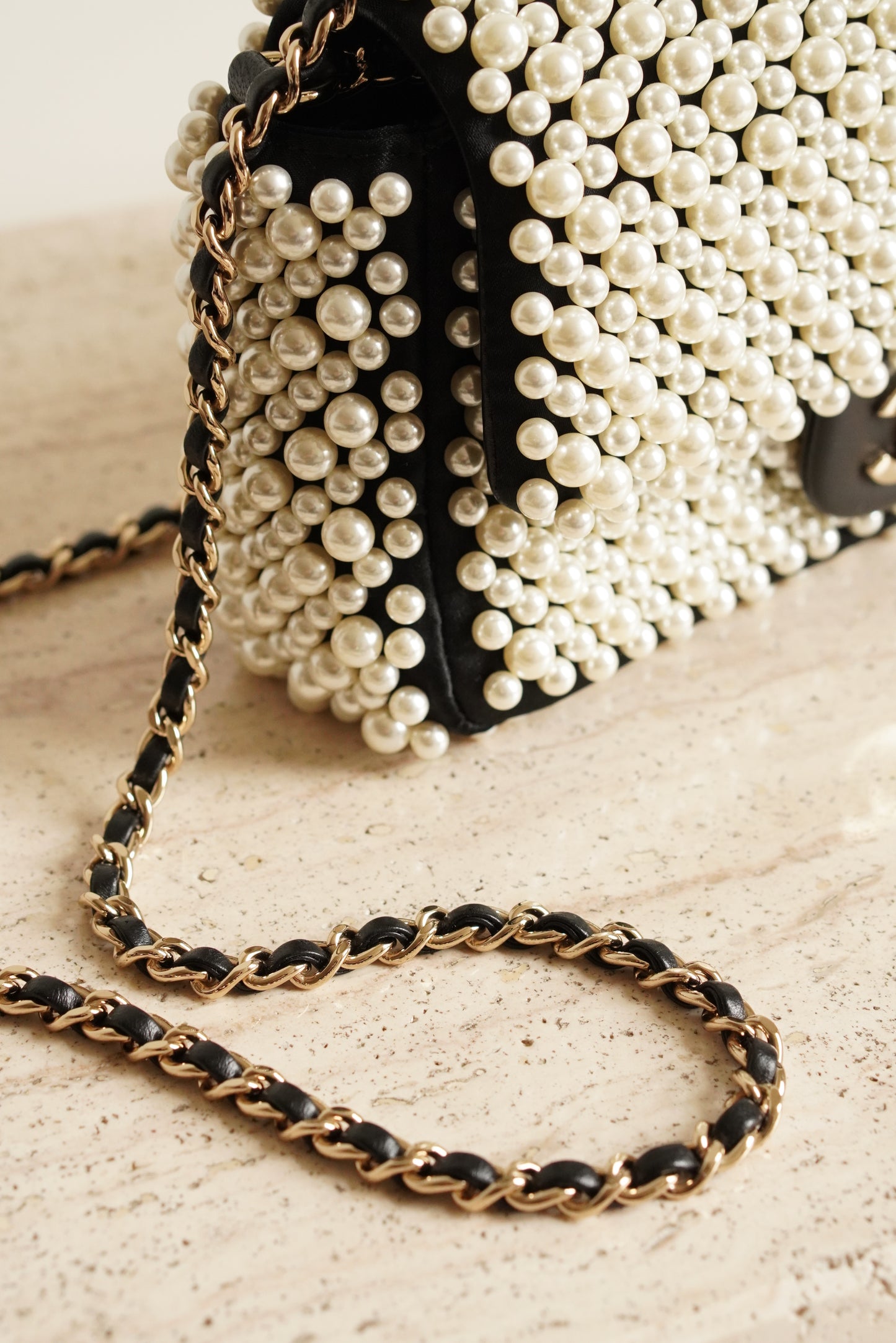CHANEL 19S PEARL MINI RECTANGULAR