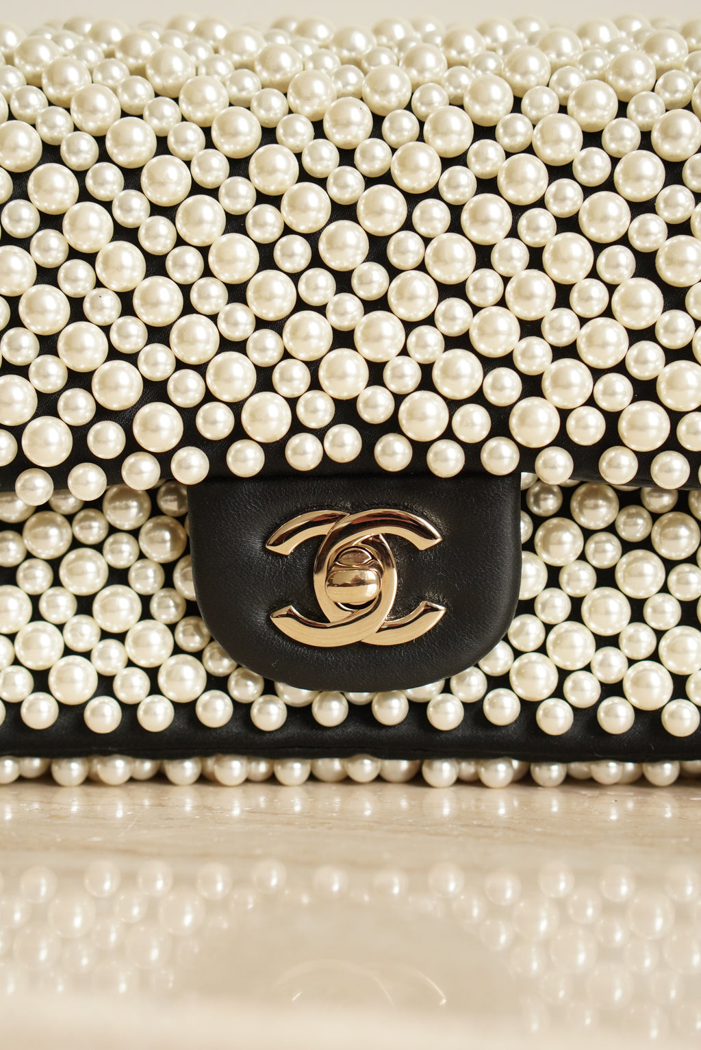 CHANEL 19S PEARL MINI RECTANGULAR