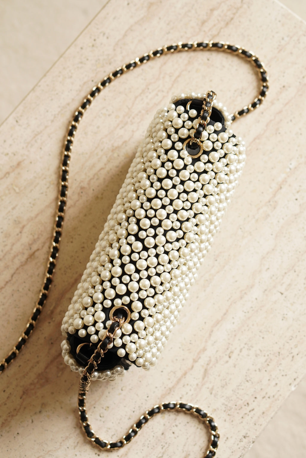 CHANEL 19S PEARL MINI RECTANGULAR