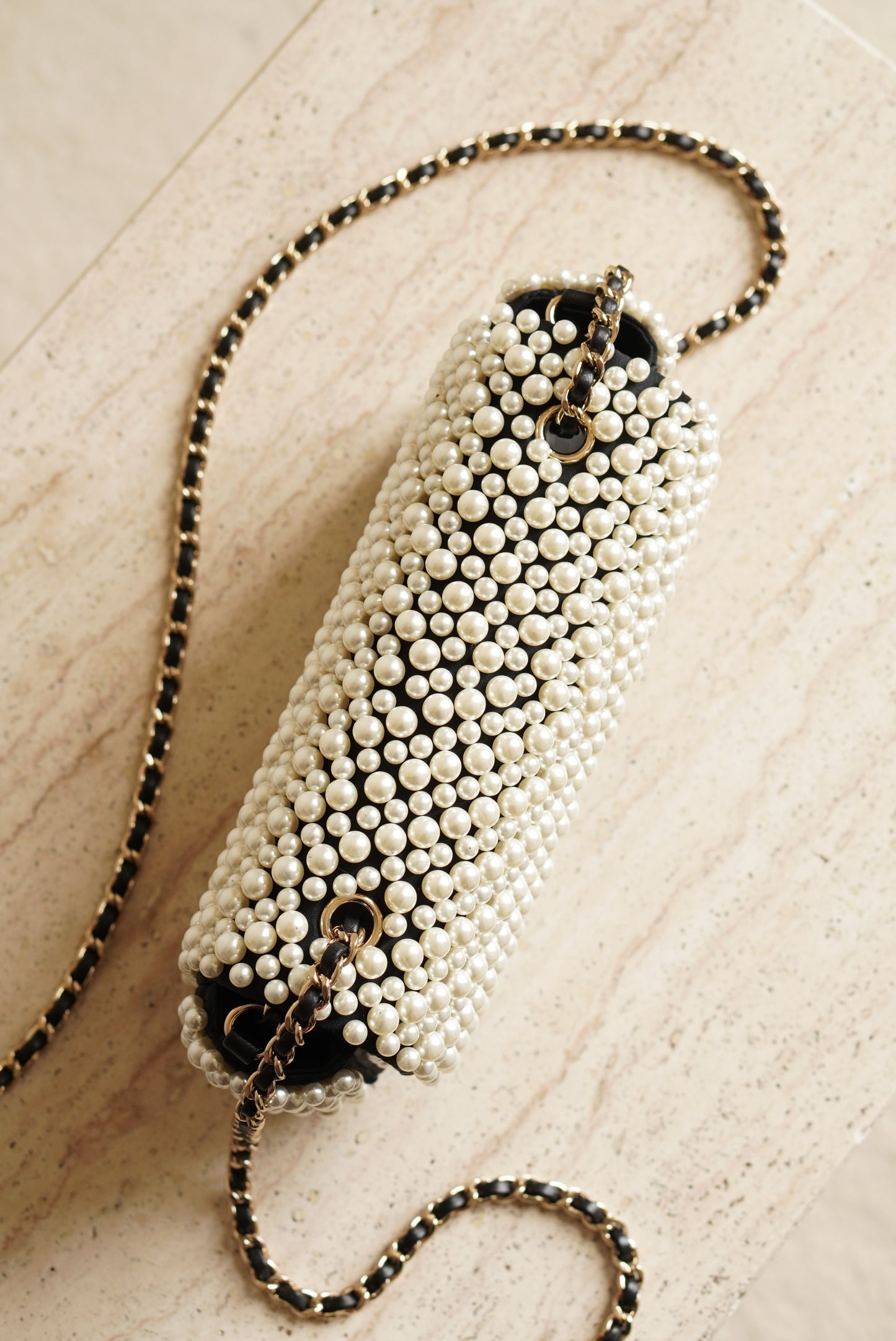CHANEL 19S PEARL MINI RECTANGULAR