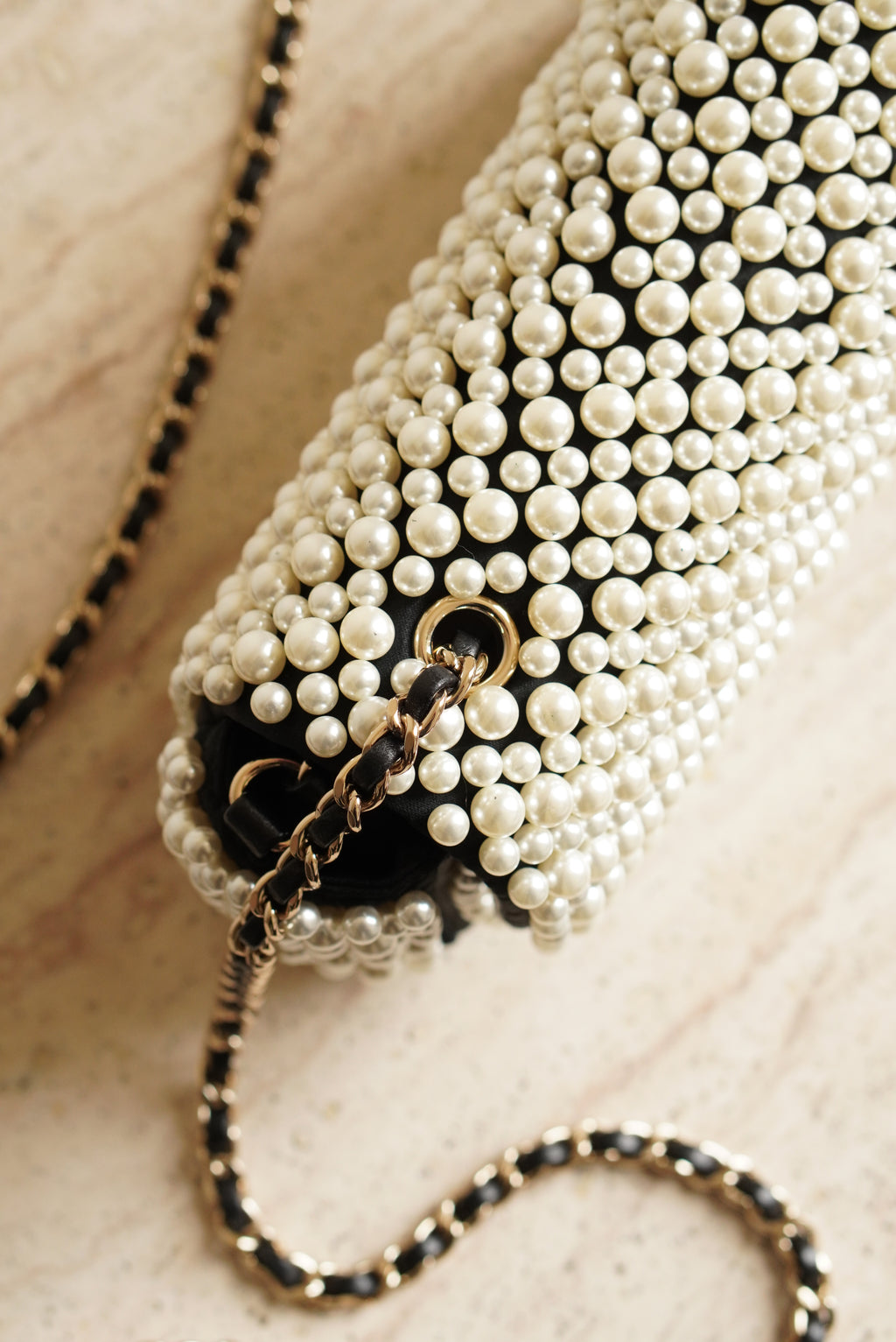 CHANEL 19S PEARL MINI RECTANGULAR