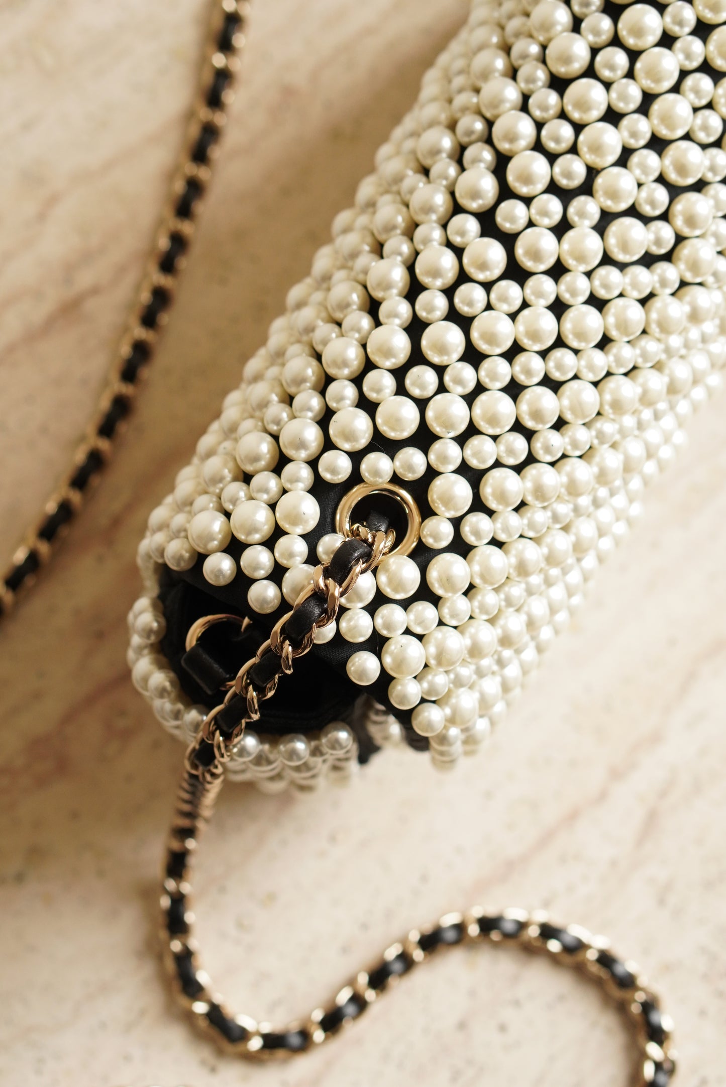 CHANEL 19S PEARL MINI RECTANGULAR