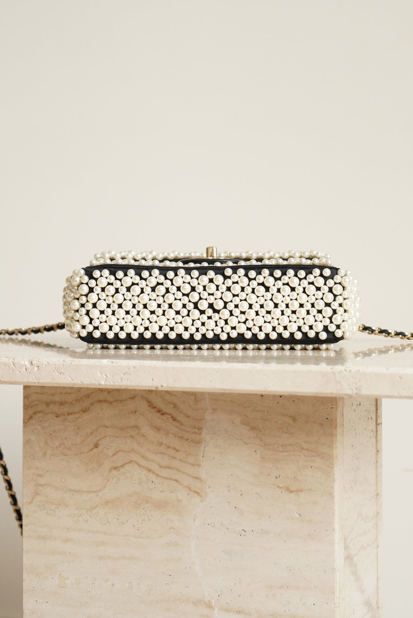 CHANEL 19S PEARL MINI RECTANGULAR