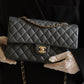 CHANEL CLASSIC 21B MEDIUM DOUBLE FLAP | DARK GREY