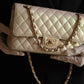 CHANEL CLASSIC MEDIUM DOUBLE FLAP | IRIDESCENT IVORY