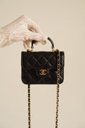 CHANEL 21K MICRO TOP HANDLE | BLACK