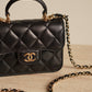 CHANEL 21K MICRO TOP HANDLE | BLACK
