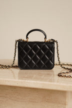 CHANEL 21K MICRO TOP HANDLE | BLACK