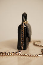 CHANEL 21K MICRO TOP HANDLE | BLACK
