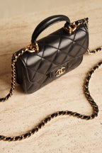 CHANEL 21K MICRO TOP HANDLE | BLACK