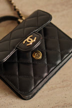CHANEL 21K MICRO TOP HANDLE | BLACK