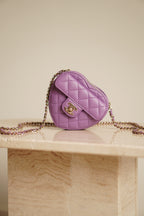CHANEL 22S SMALL HEART BAG | PURPLE