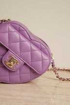 CHANEL 22S SMALL HEART BAG | PURPLE