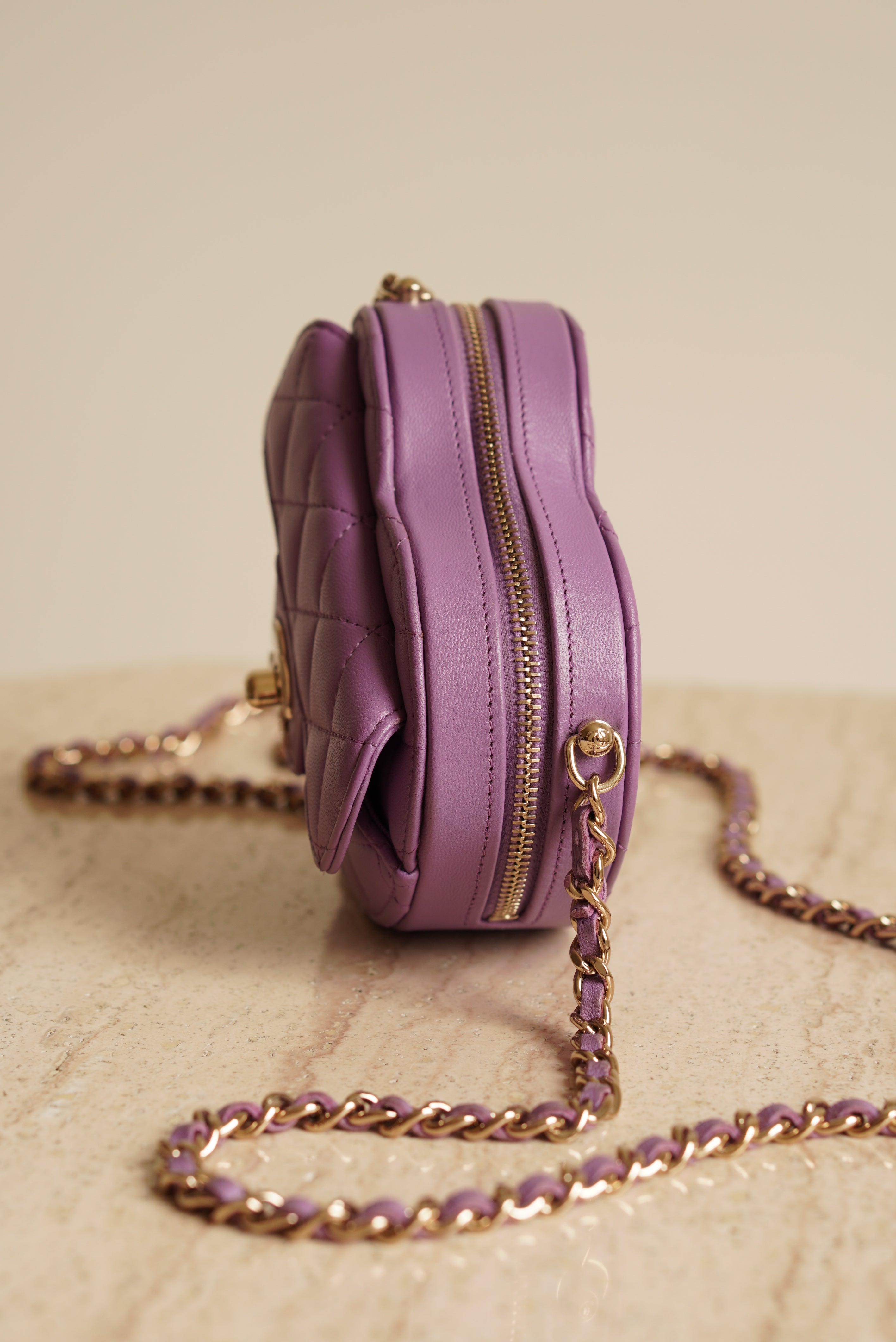CHANEL 22S SMALL HEART BAG | PURPLE