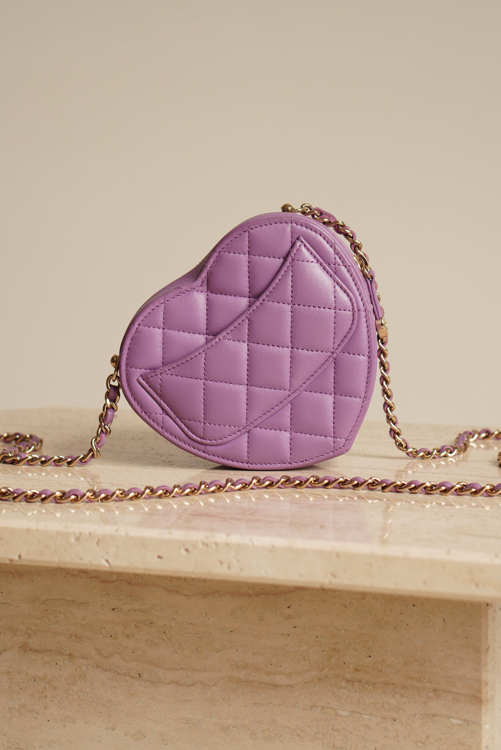 CHANEL 22S SMALL HEART BAG | PURPLE