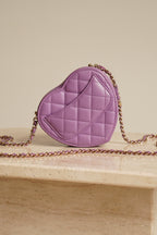 CHANEL 22S SMALL HEART BAG | PURPLE