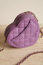 CHANEL 22S SMALL HEART BAG | PURPLE
