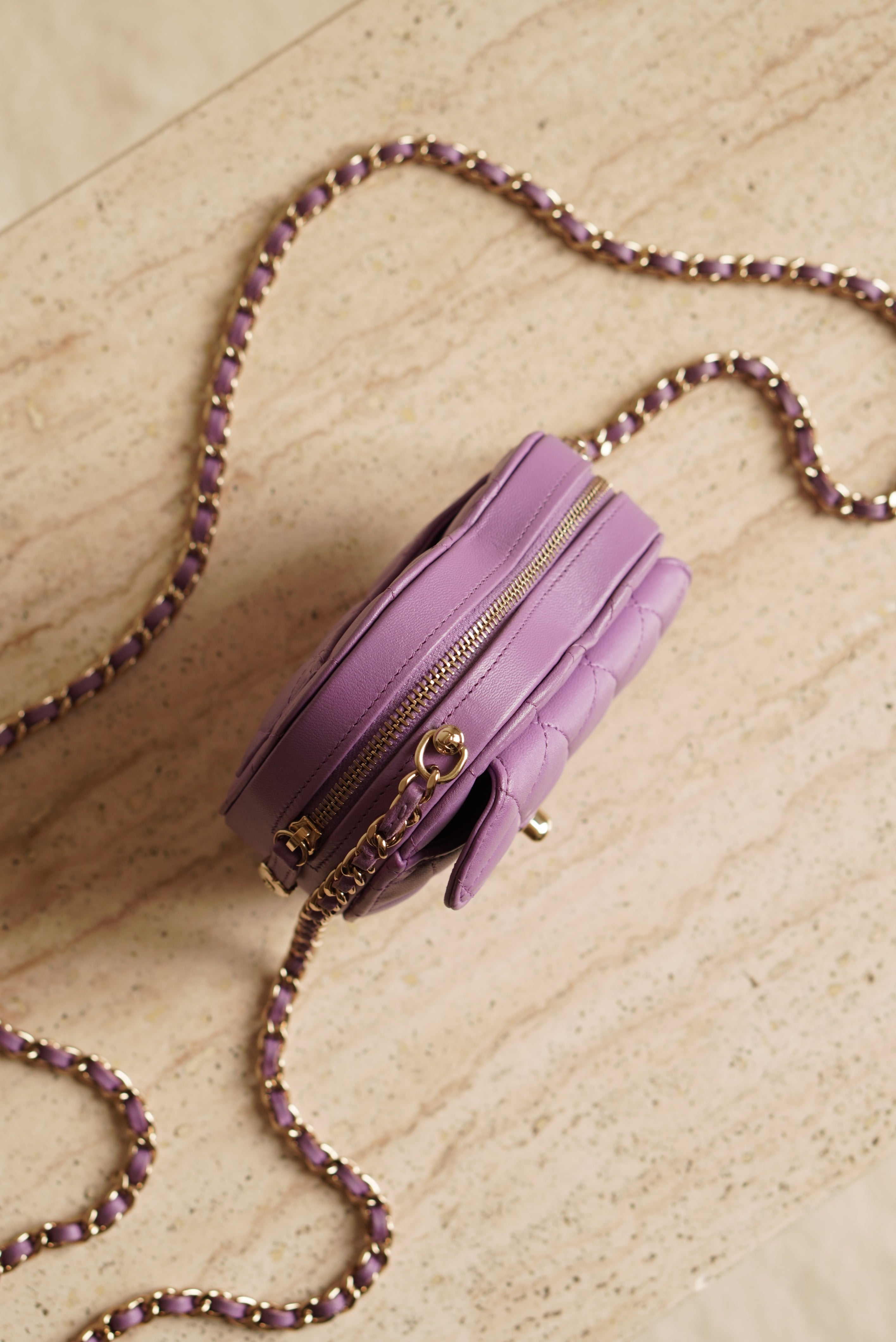 CHANEL 22S SMALL HEART BAG | PURPLE