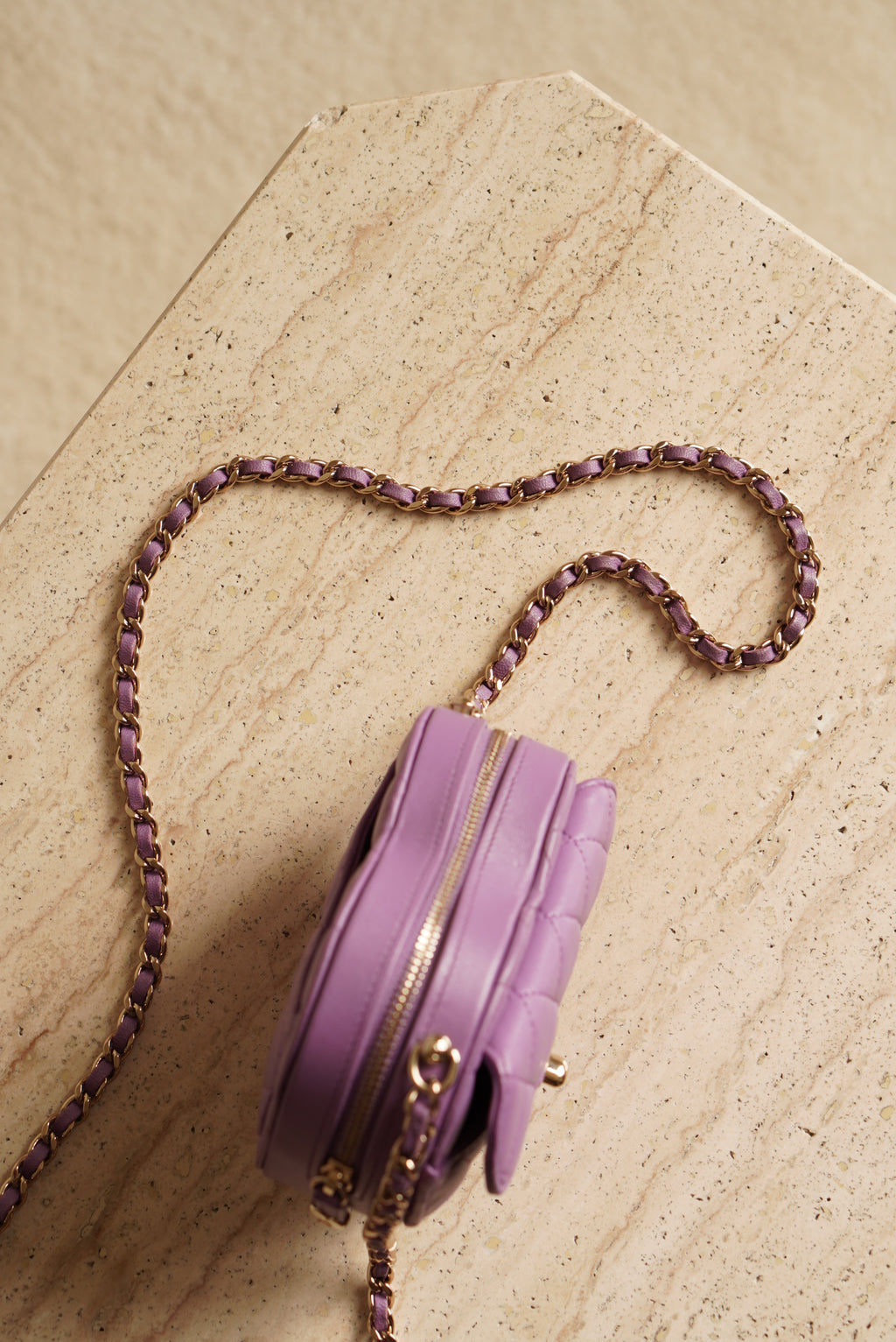 CHANEL 22S SMALL HEART BAG | PURPLE