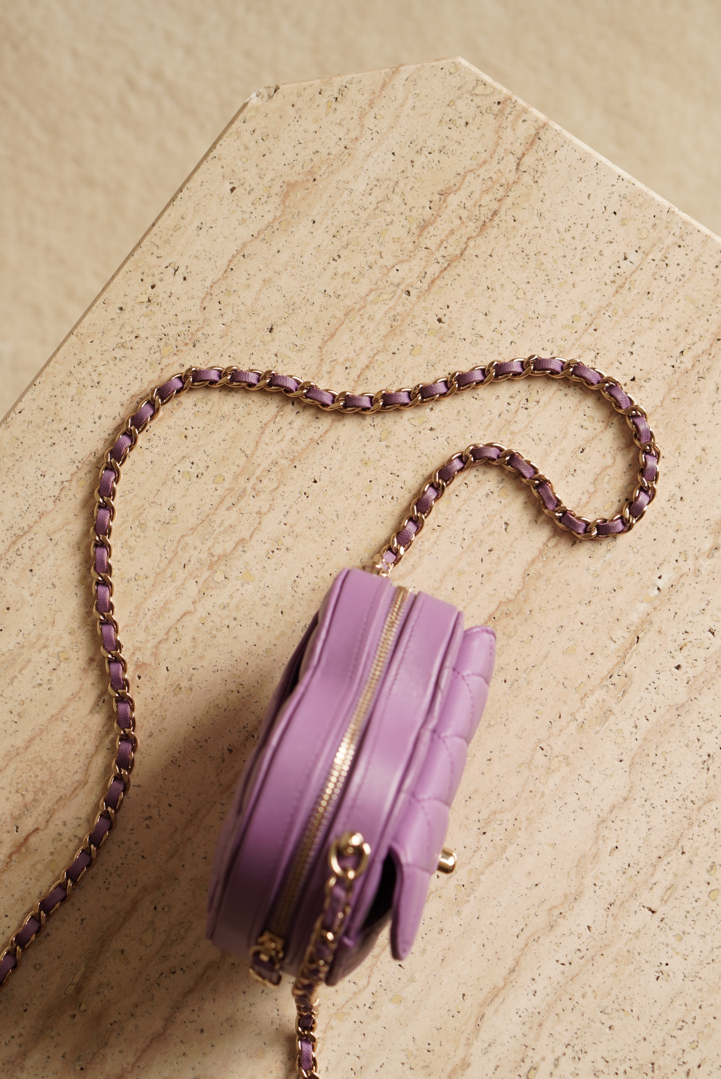 CHANEL 22S SMALL HEART BAG | PURPLE