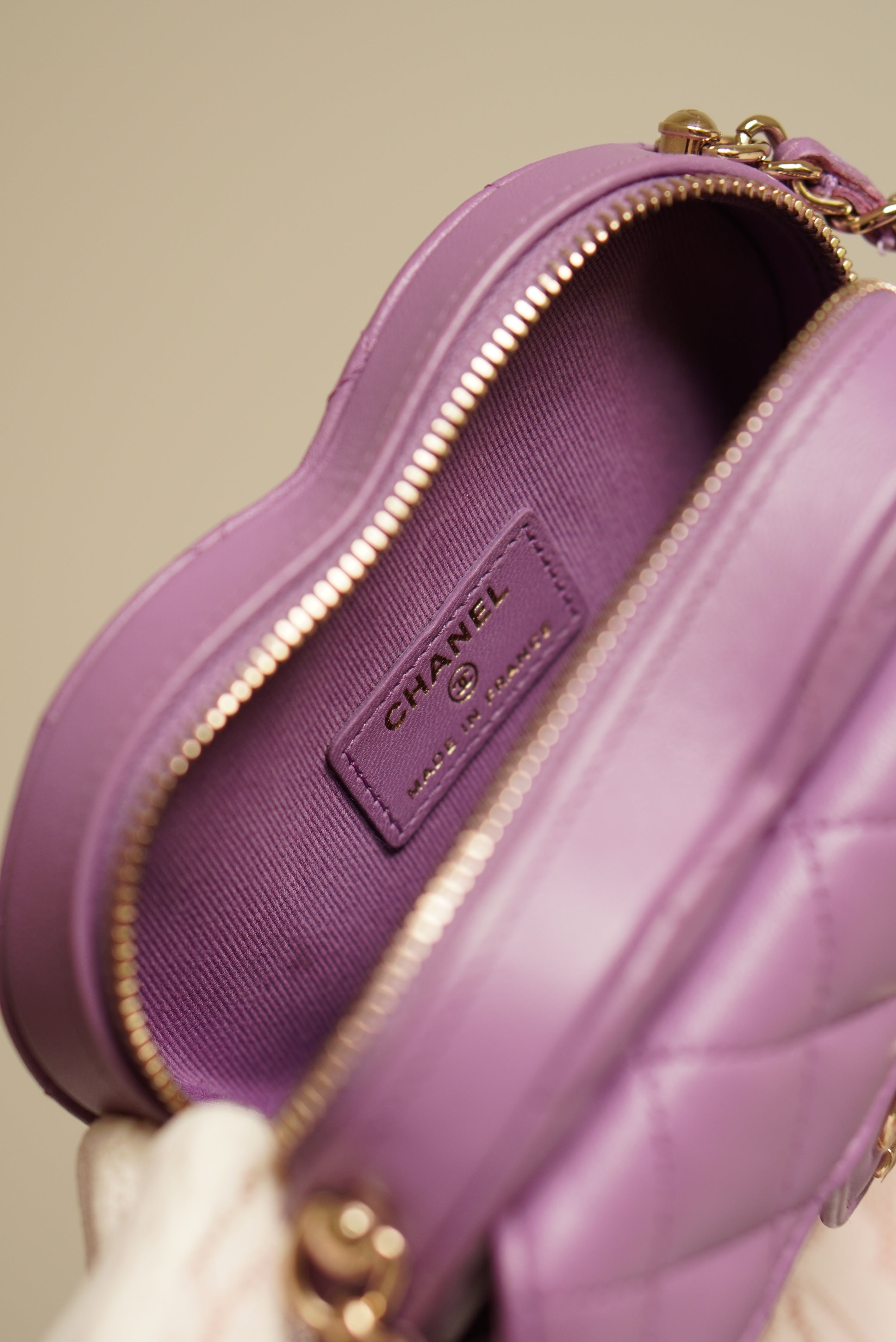 CHANEL 22S SMALL HEART BAG | PURPLE