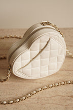 CHANEL 22S SMALL HEART BAG | WHITE