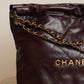 CHANEL 22 SMALL | DARK BROWN