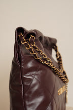 CHANEL 22 SMALL | DARK BROWN