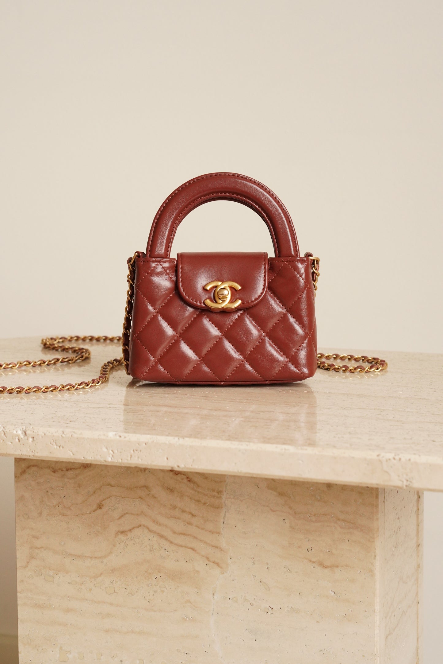 CHANEL 24A KELLY MICRO | BROWN
