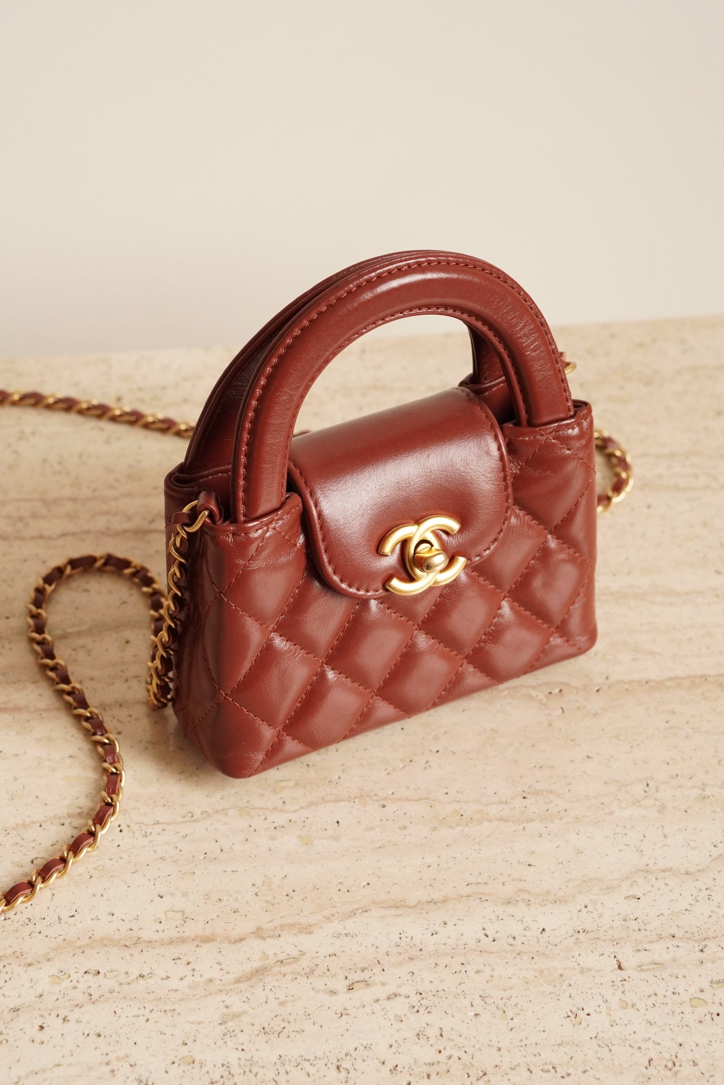 CHANEL 24A KELLY MICRO | BROWN