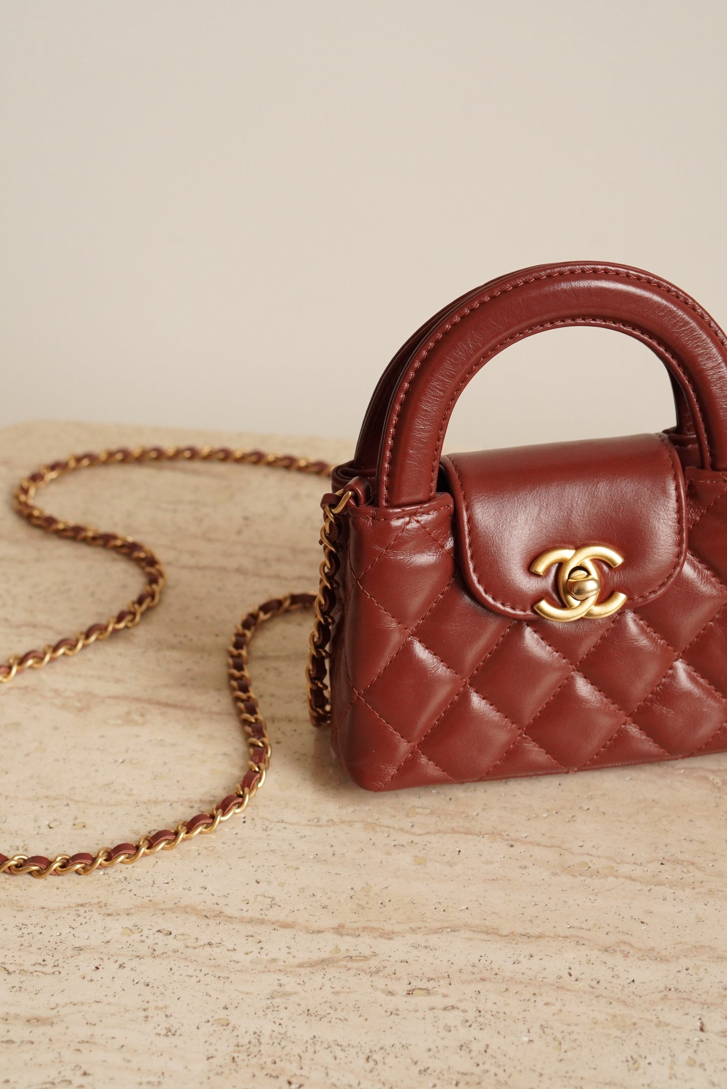 CHANEL 24A KELLY MICRO | BROWN