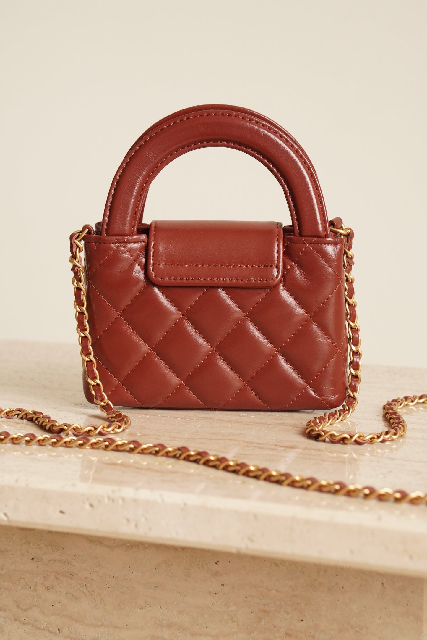 CHANEL 24A KELLY MICRO | BROWN