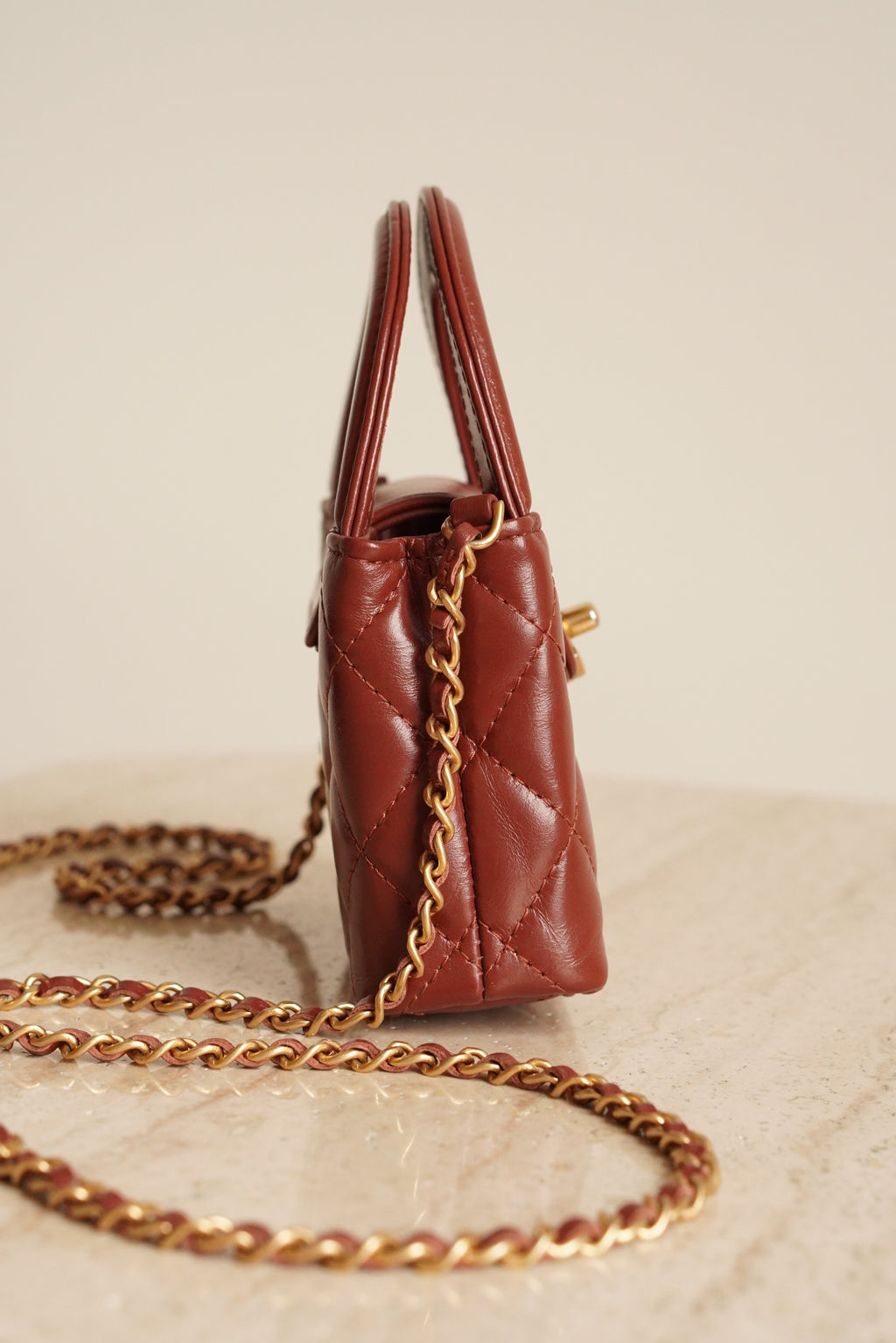 CHANEL 24A KELLY MICRO | BROWN