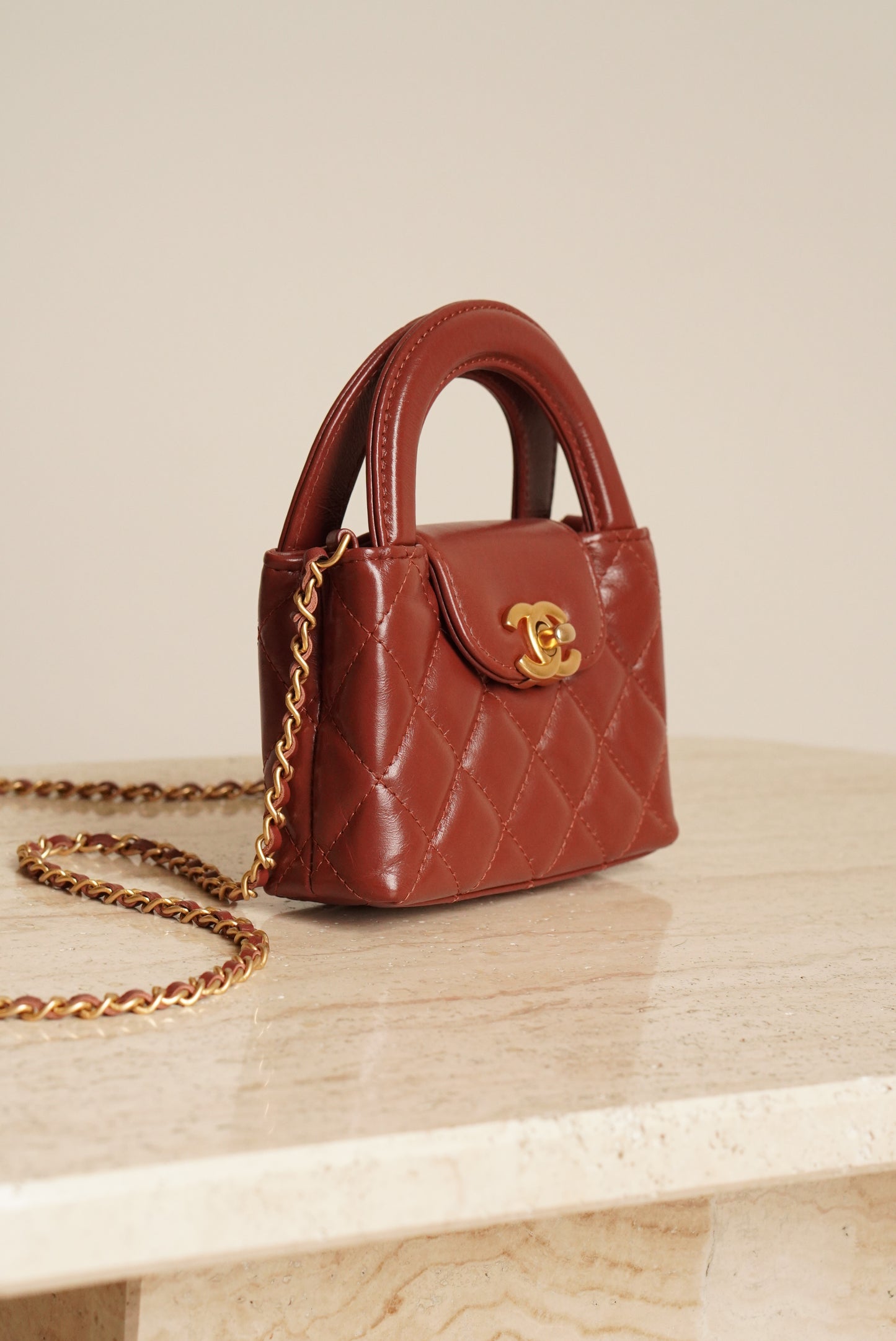 CHANEL 24A KELLY MICRO | BROWN