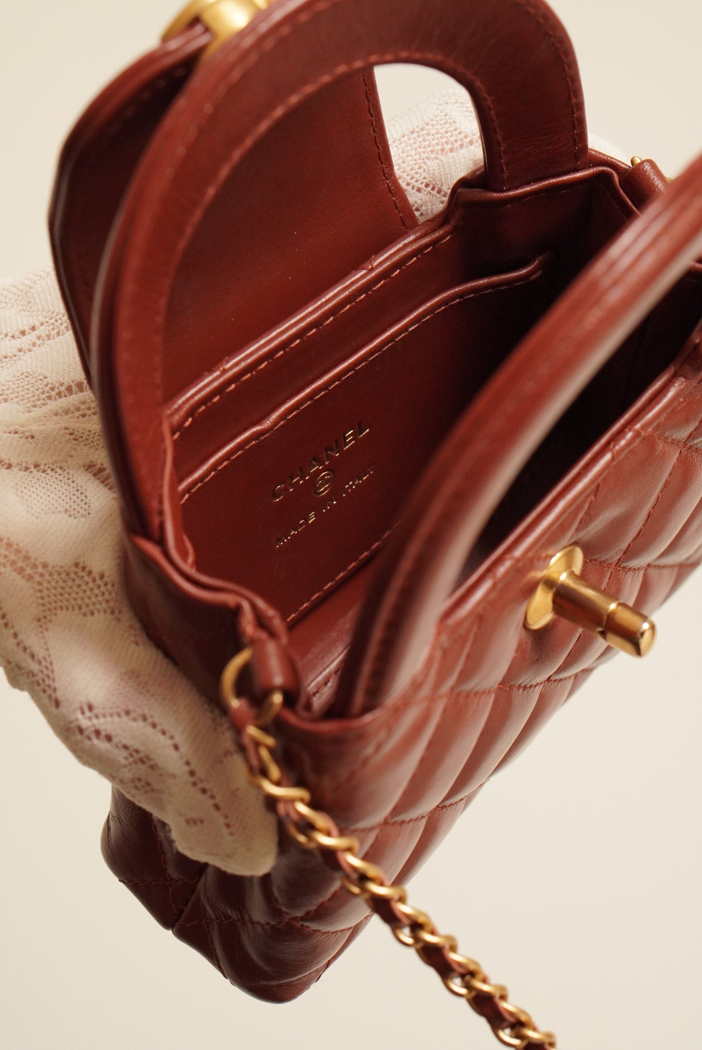 CHANEL 24A KELLY MICRO | BROWN