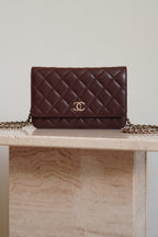 CHANEL 25K WALLET ON CHAIN | BROWN