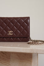CHANEL 25K WALLET ON CHAIN | BROWN