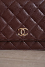 CHANEL 25K WALLET ON CHAIN | BROWN