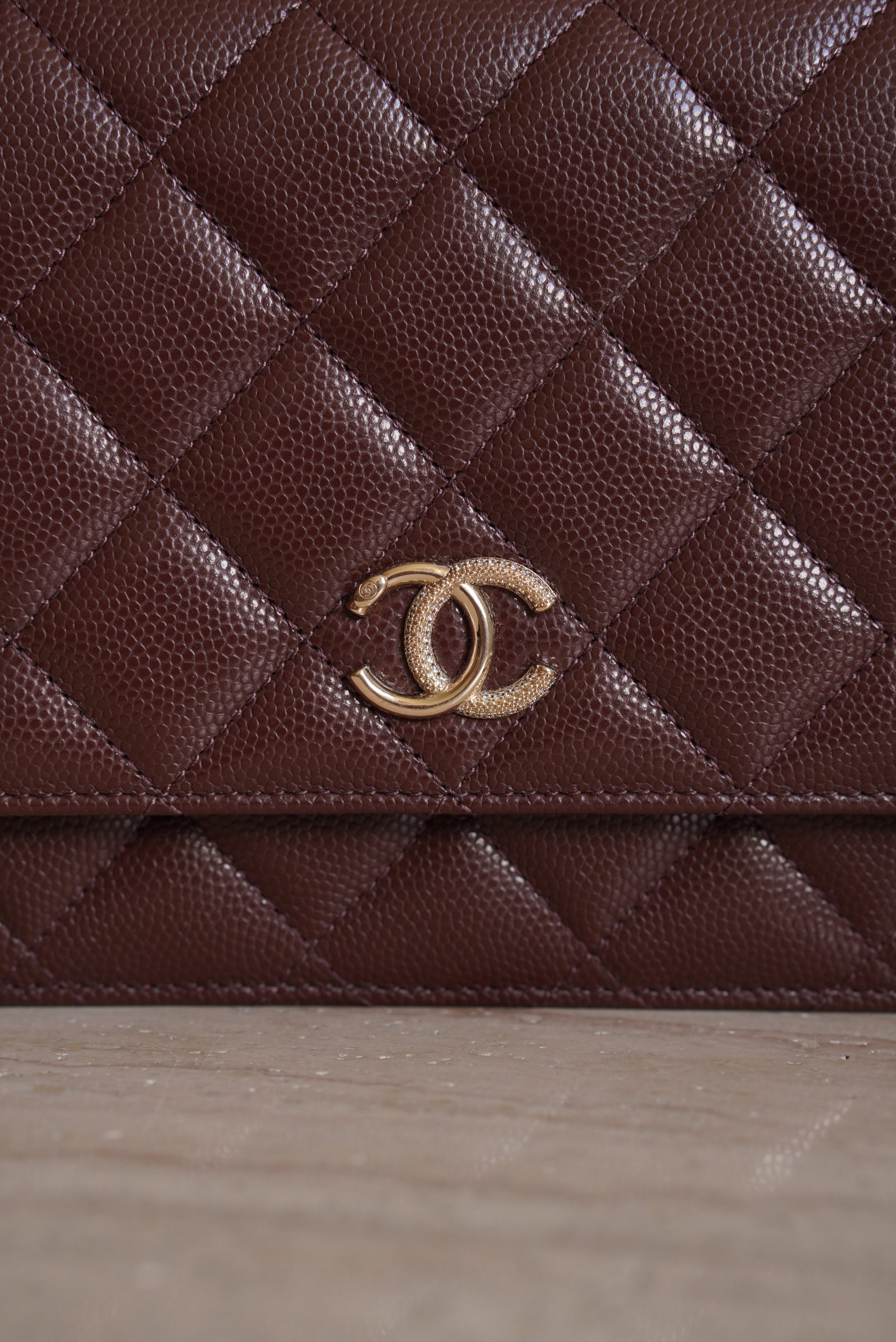 CHANEL 25K WALLET ON CHAIN | BROWN