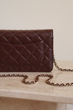 CHANEL 25K WALLET ON CHAIN | BROWN