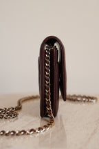 CHANEL 25K WALLET ON CHAIN | BROWN