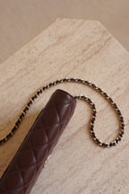 CHANEL 25K WALLET ON CHAIN | BROWN