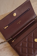 CHANEL 25K WALLET ON CHAIN | BROWN