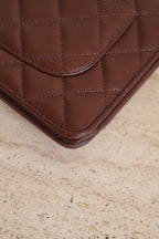 CHANEL 25K WALLET ON CHAIN | BROWN