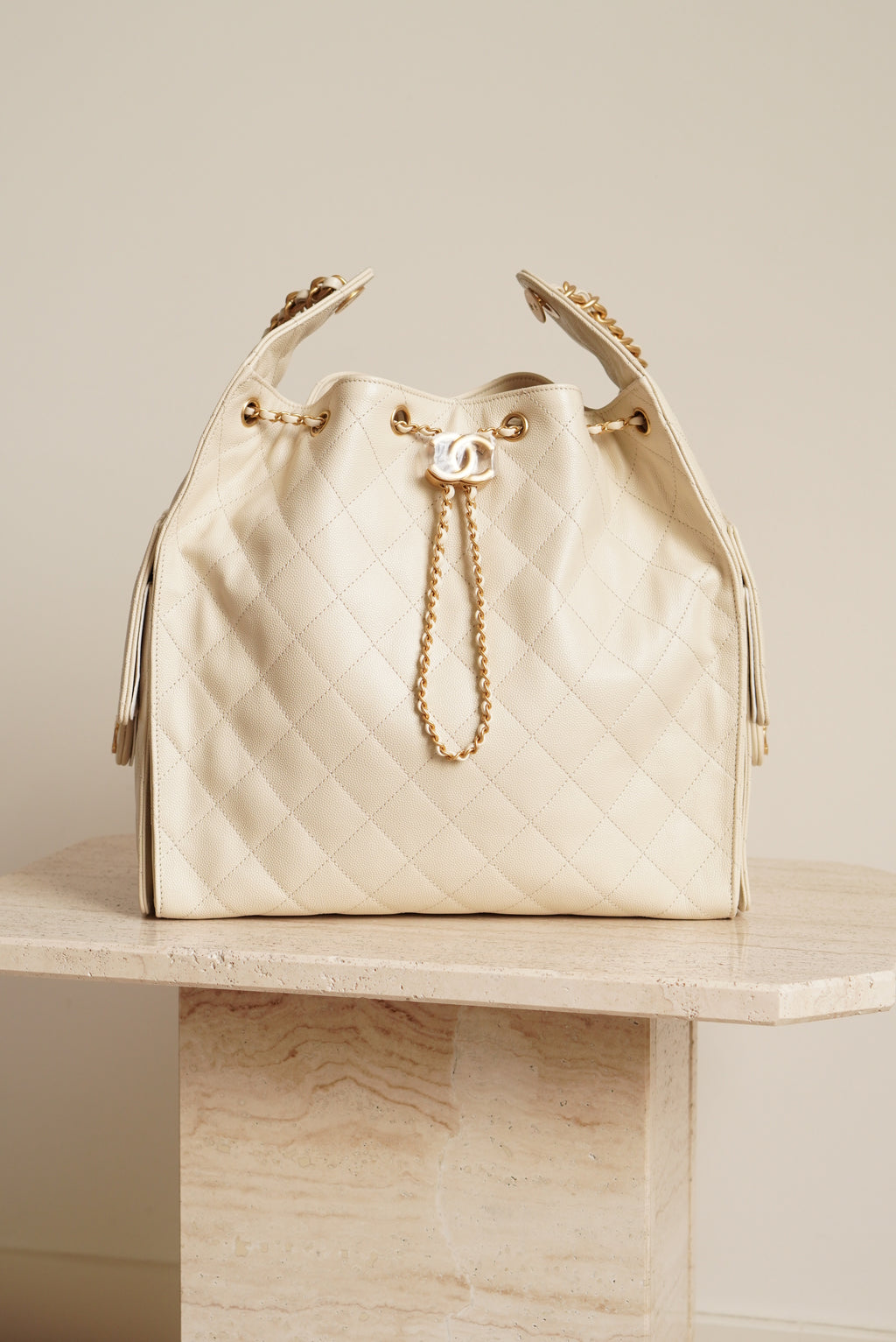 CHANEL 25 MEDIUM | LIGHT BEIGE