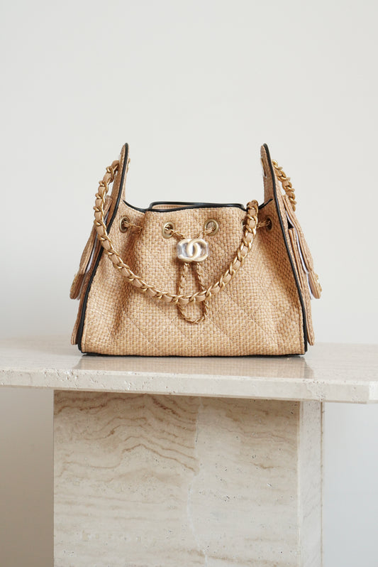 CHANEL 25 MINI | RAFFIA