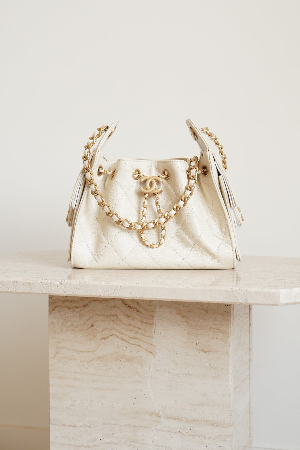 CHANEL 25 MINI | LIGHT BEIGE